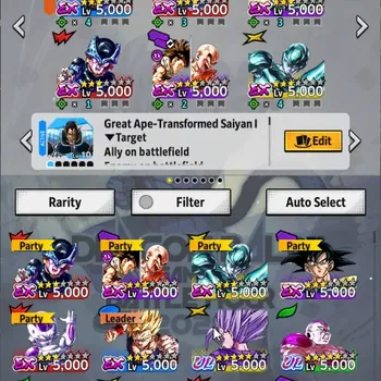Dragon Ball Legends Accounts High-End Android |Lv.170|310M Total Power|805 CC|5 LR|7 UL|LR Goku,SSGSS Kaioken Goku,Etc|UL SS