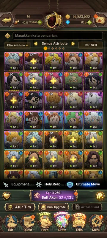 The Seven Deadly Sins: Grand Cross Accounts Starter GLOBAL| 534K CC | Fresh Starter | 2 UR + 914 DM ( Thor, Mael ) | Code 3