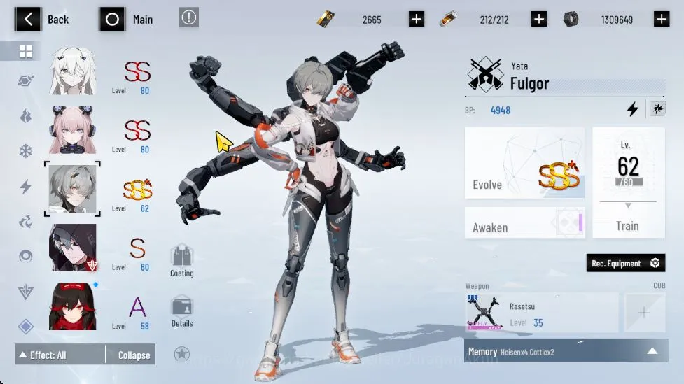 Punishing: Gray Raven Accounts End-Game ASIA |SSS Lilith+Sign+CUB,SS Stigmata+Sign,SS LuciaSW+Sign,SS Obliv 5
