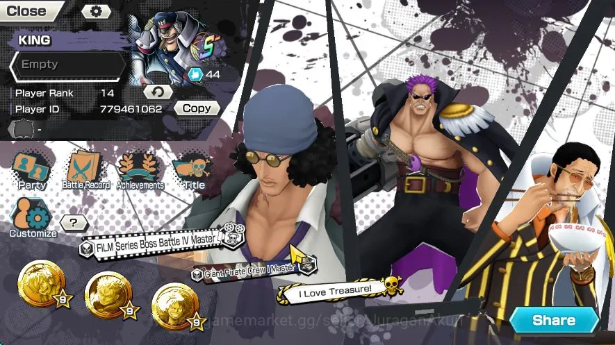 One Piece Bounty Rush Mid-Tier Global | 6 Meta Extreme (Borsalino,FilmZ Zephyr,Ka image 1