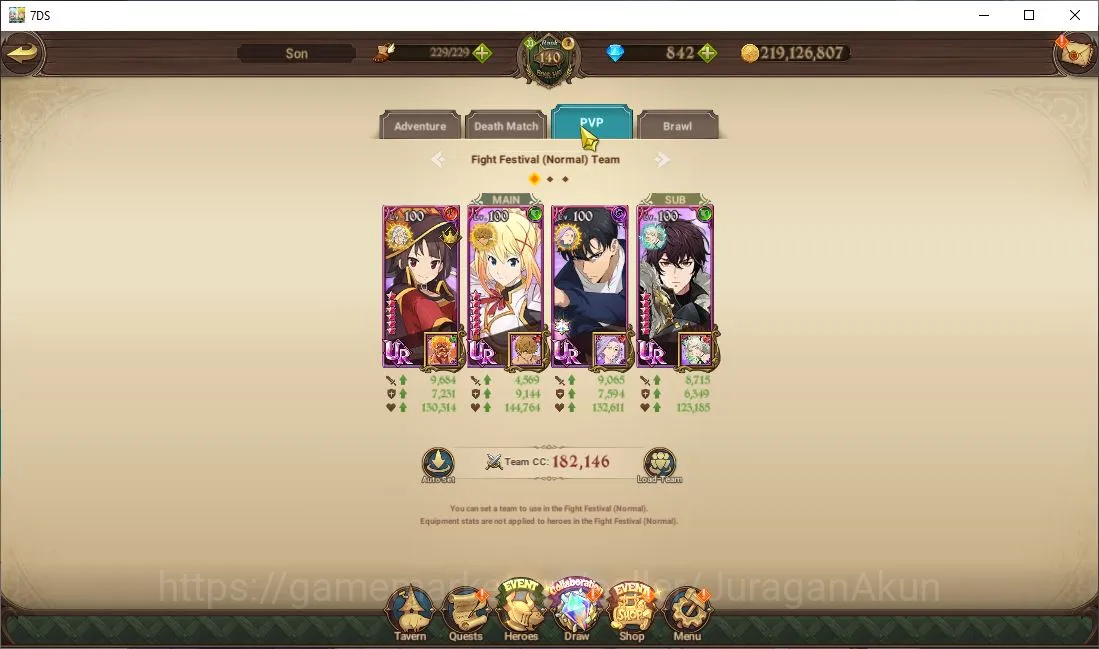 The Seven Deadly Sins: Grand Cross Accounts Starter ASIA|5MCC| 4LR+7UR+Blessing,Solev Collabs+842 Gems (Diane 3/6,Merlin 3