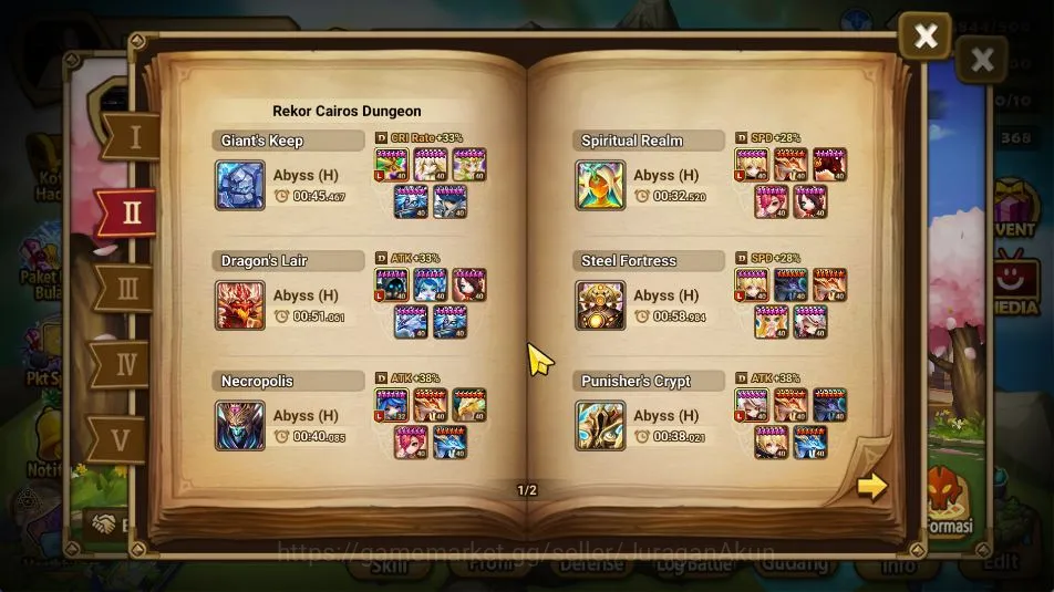 Summoners War: Sky Arena Accounts Mid-Game ASIA Lv 100|2 LD[Ragdoll,Wolyung]|75+ NB5(Josephine,Cheongpung,Leo)+211 6 4