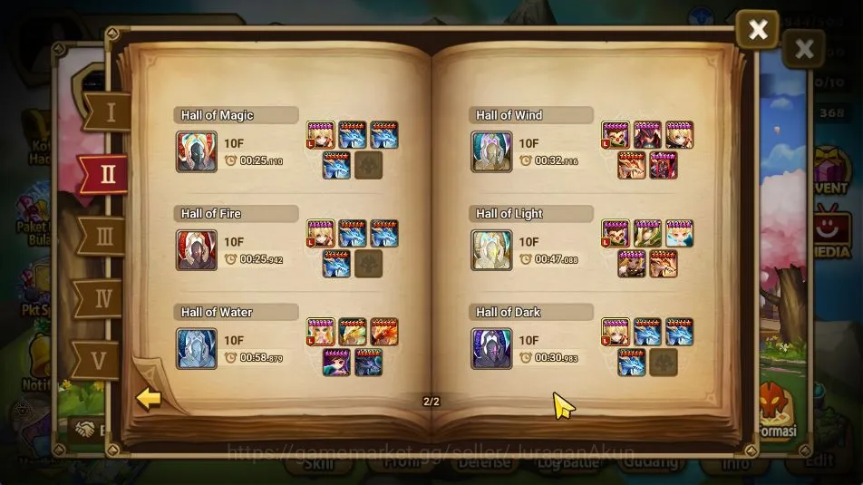 Summoners War: Sky Arena Accounts Mid-Game ASIA Lv 100|2 LD[Ragdoll,Wolyung]|75+ NB5(Josephine,Cheongpung,Leo)+211 6 5