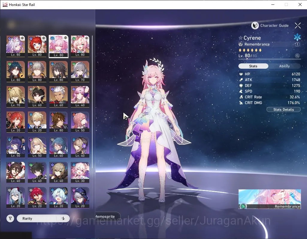 Honkai Star Rail Accounts Mid Game ASIA|TL 68| 7 Limited |Castorice E1+Sign,Cyrene+Sign,Hyacine,B3,Ruan Mei,Luocha,Etc|Mc
