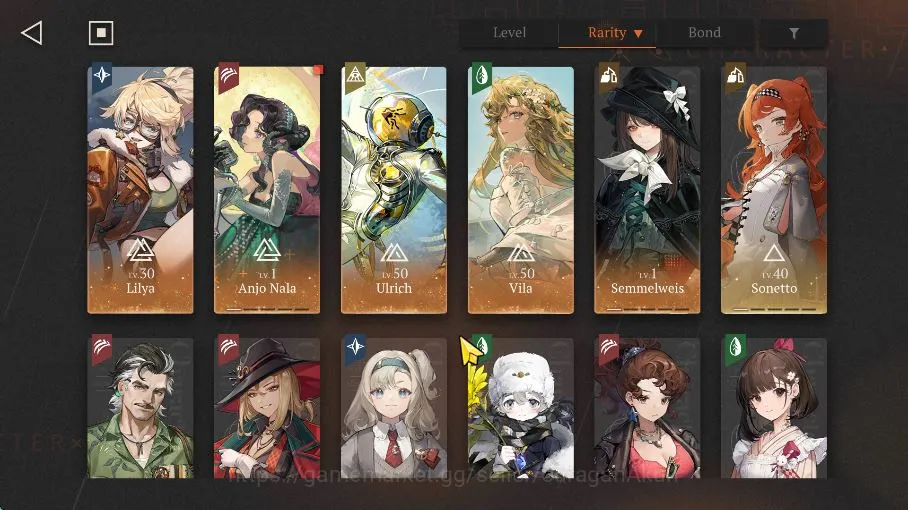 Reverse: 1999 Accounts Midgame GLOBAL|Lv 44|5 *6 Crew 1 Limit(Anjo NalaP1+Psy,Lilya+Psy,Vila+Psy,Semmel,Ulrich)|412 2
