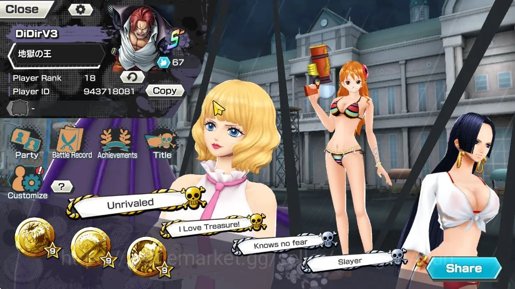 One Piece Bounty Rush Accounts Global|4 META EX[FR Shanks,Divine Shanks,Zephyr,Ku image 1
