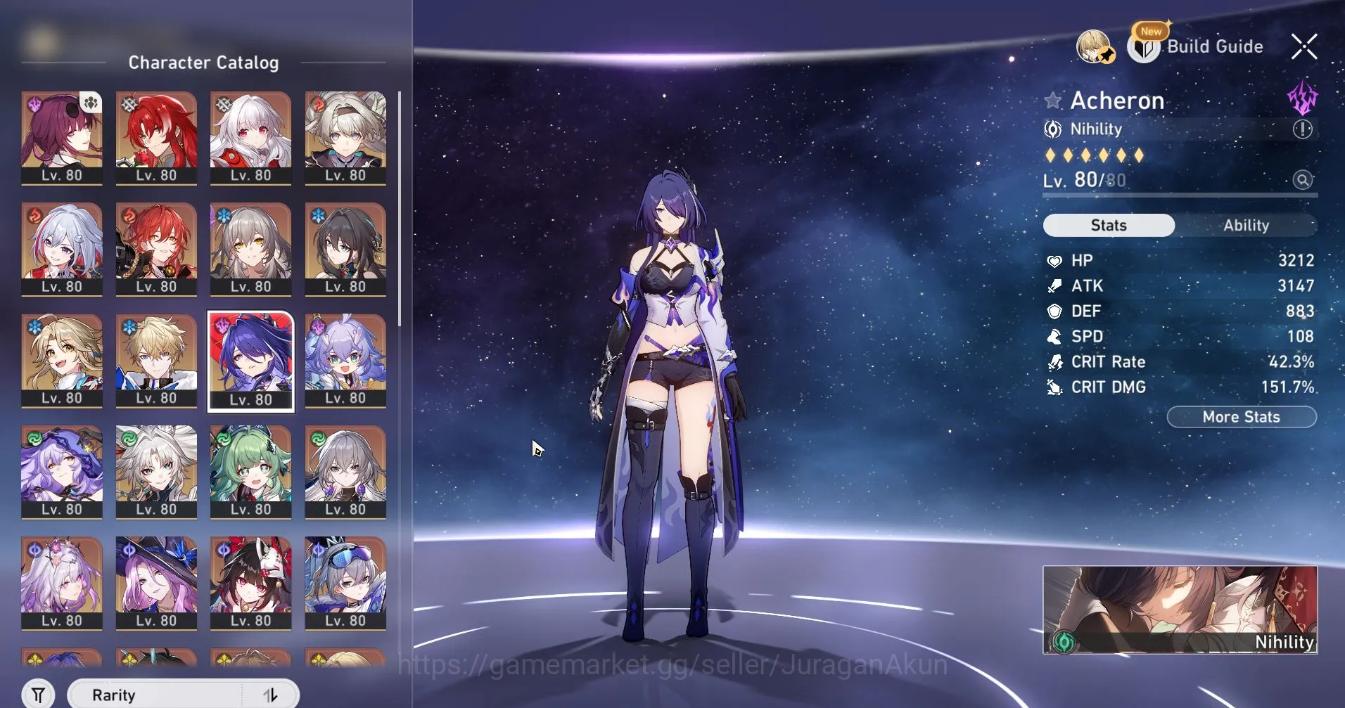 Honkai Star Rail Accounts End Game ASIA [TL70] 16 Limited (Castorice,Kafka+Sign, Firefly+Sign 8