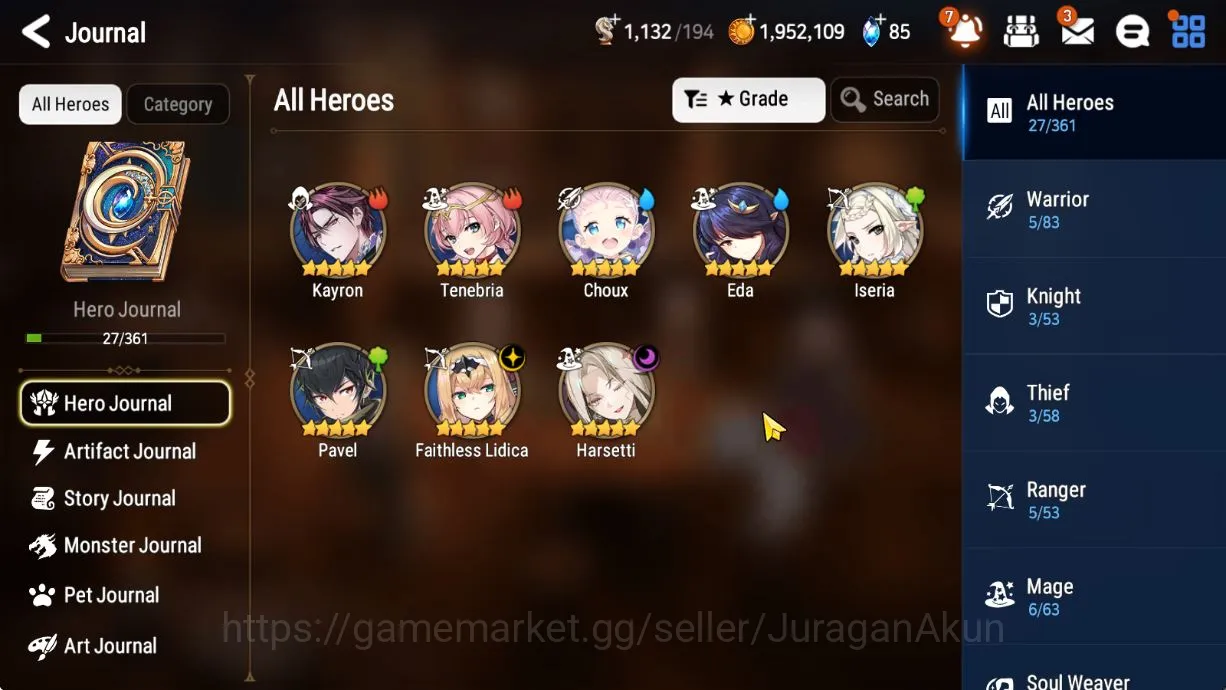 Epic Seven Accounts Starter Global Unverif|Fresh Starter|Low Progress|2ML (Faithless 2