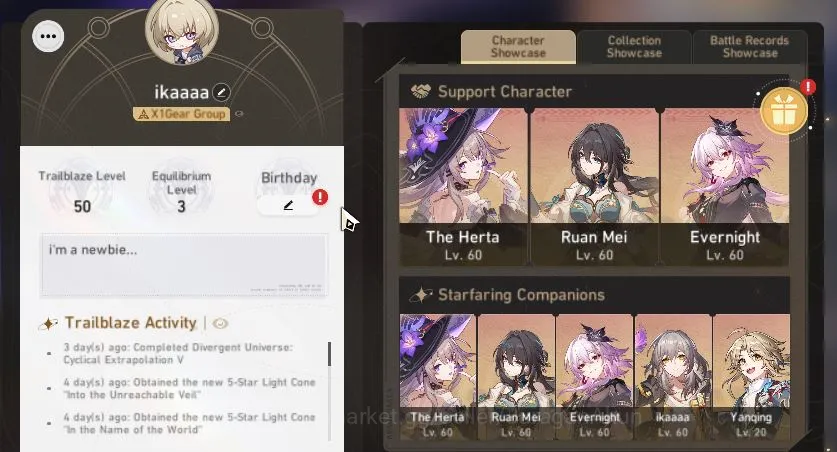 Honkai Star Rail Mid Game ASIA | TL 50 | 4 Limited [The Herta+Sign,Evernight image 1