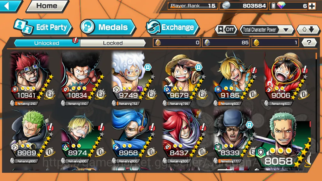 One Piece Bounty Rush Accounts Global|5 META EX[Luffy Gear5,Sabo,Kuzan,Olin the O image 5