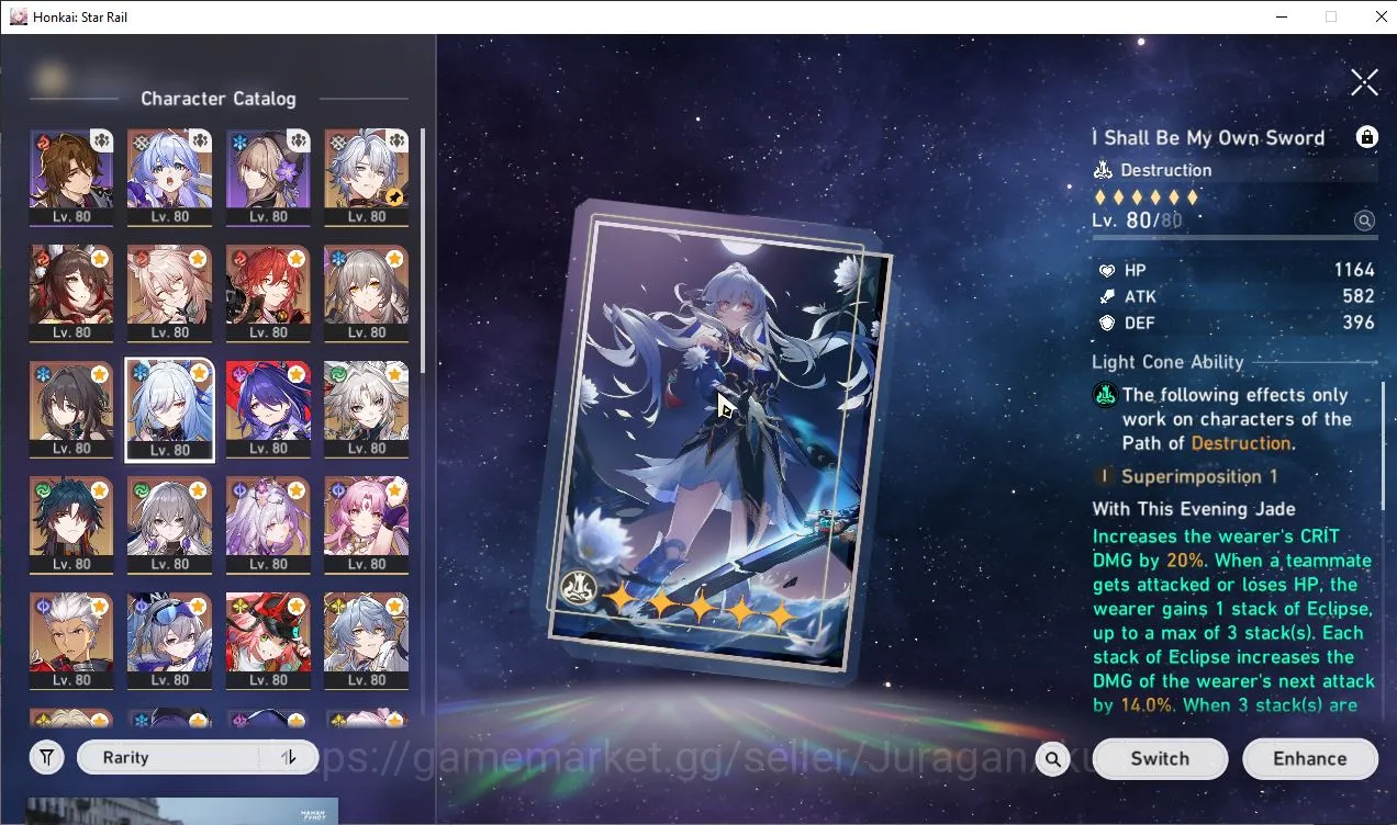 Honkai Star Rail Accounts End Game ASIA|TL70|15 8