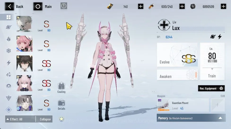 Punishing: Gray Raven Accounts ASIA| Ismhael PH+Sign, Lucia CW+Coat(Tsubaki)+Sign image 5