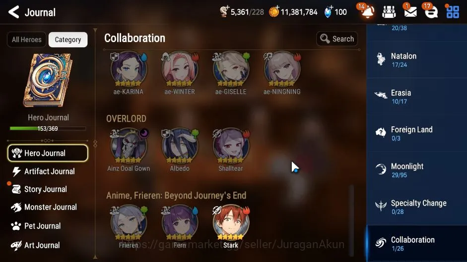 Epic Seven Accounts Mid-Tier GLOBAL|Unverif|7 ML[SPPolitis,Harsetti,HLuna,SECeline]+[Stark,BMKanna,HYufine]+5,3K 4