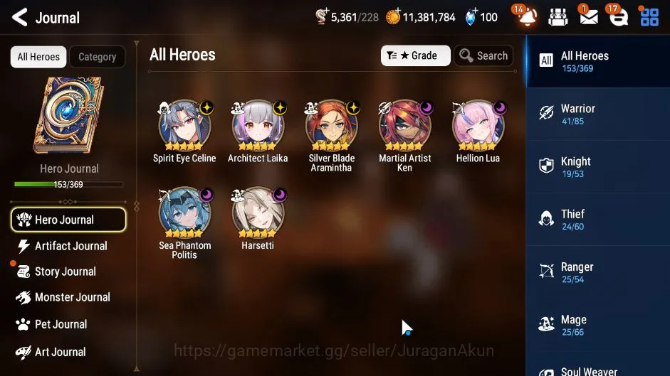 Epic Seven Accounts Mid-Tier GLOBAL|Unverif|7 ML[SPPolitis,Harsetti,HLuna,SECeline]+[Stark,BMKanna,HYufine]+5,3K 5