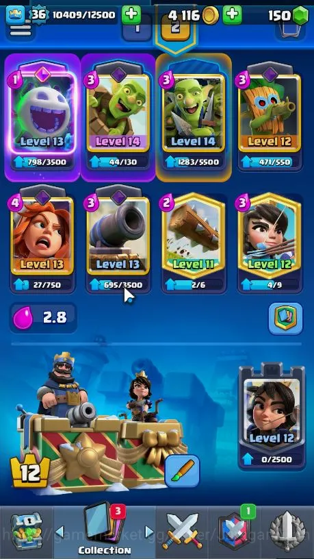 Clash Royale Accounts Lvl 36|Trophy 8131|KTL 12|Limited Skin Emote|Card image 2