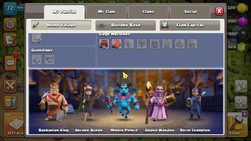 Clash of Clans Accounts Mid-Tier TH 15 - BH 5|LV 72|HH 7|BK 32,AQ 36,GW 8,MP 9,RC 6|Gems 1392|CN ON|ProtectOFF|TAKE 4
