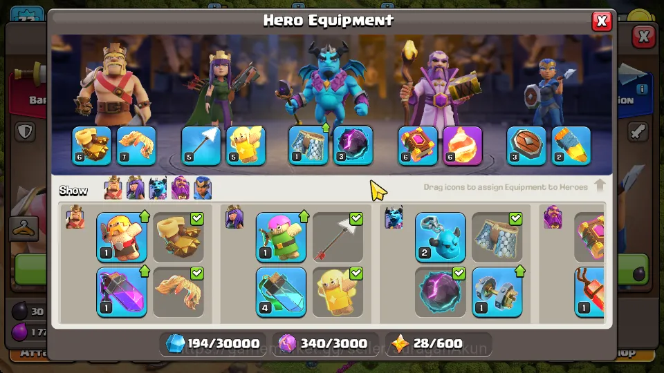 Clash of Clans Accounts Mid-Tier TH 15 - BH 5|LV 72|HH 7|BK 32,AQ 36,GW 8,MP 9,RC 6|Gems 1392|CN ON|ProtectOFF|TAKE 7