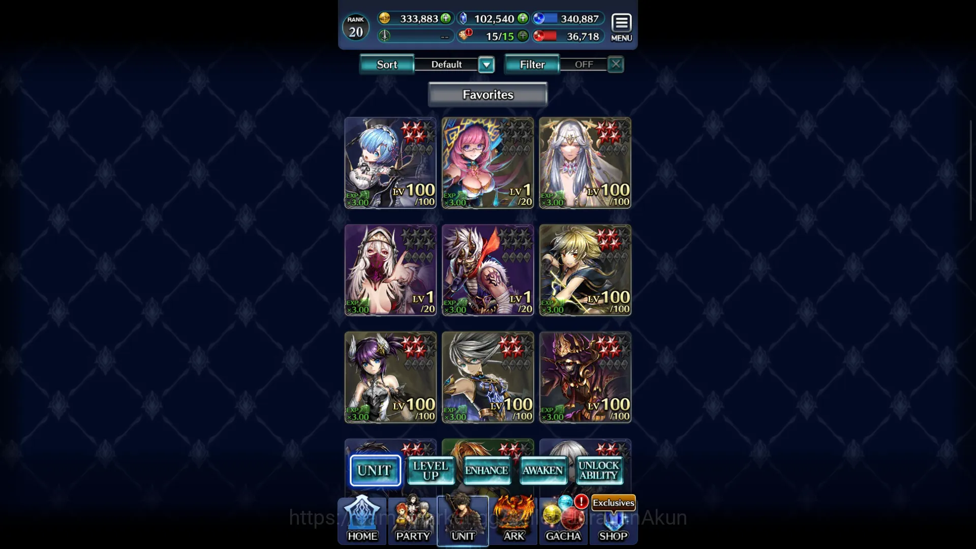 Last Cloudia Accounts Mid‑Game Global|Rank 20| 100k Crystal + Collab Re:Zero + Liliha + Sages + Other Units|Many 4