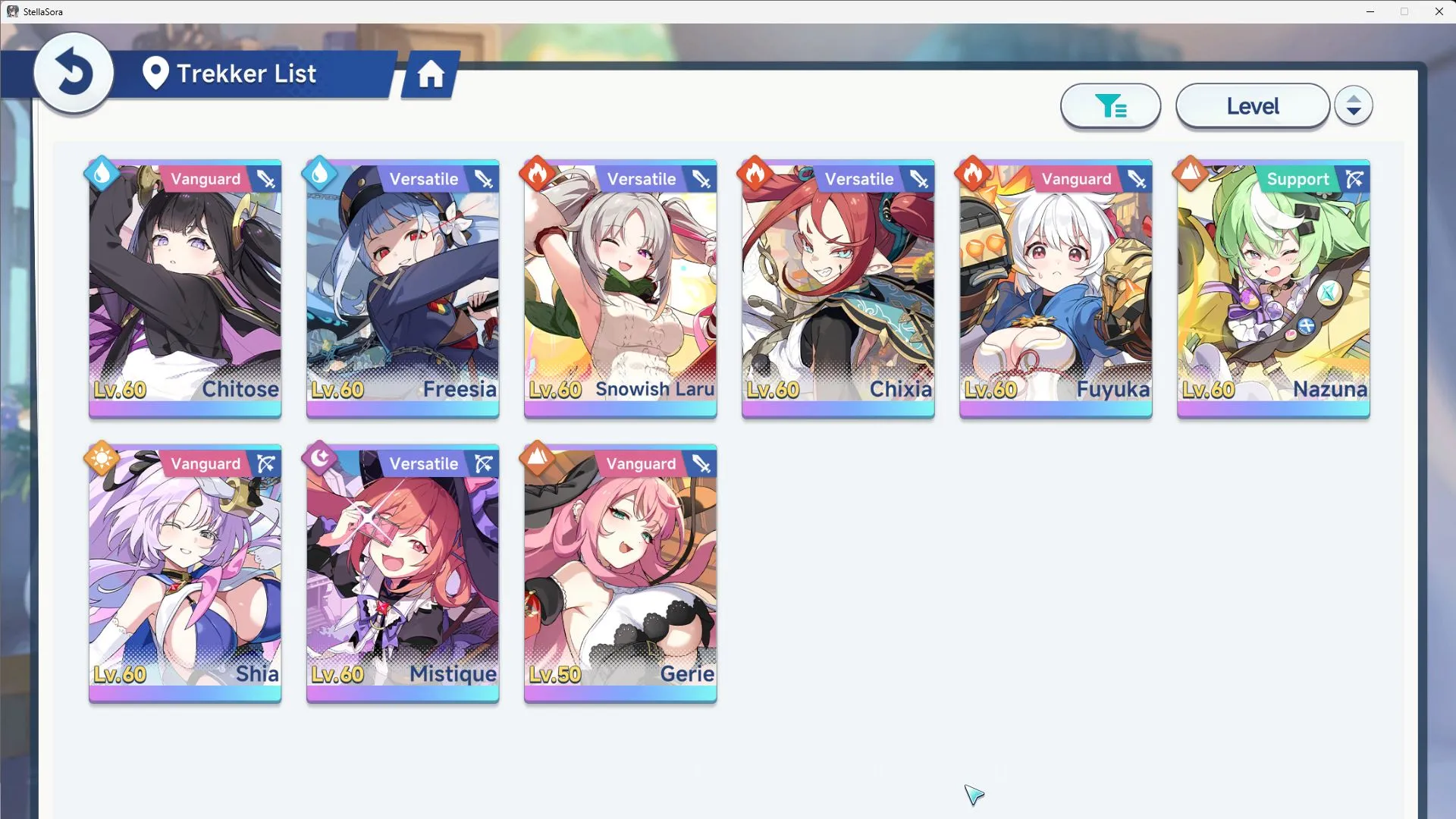 Stella Sora Accounts GLOBAL|9 SSR 4 Limit (Chitose,Snow Laru,Fuyuka,Shia T1,Freesia T2,Nazuna T3)11 SSR Disc|Yostar(SSR907) 5
