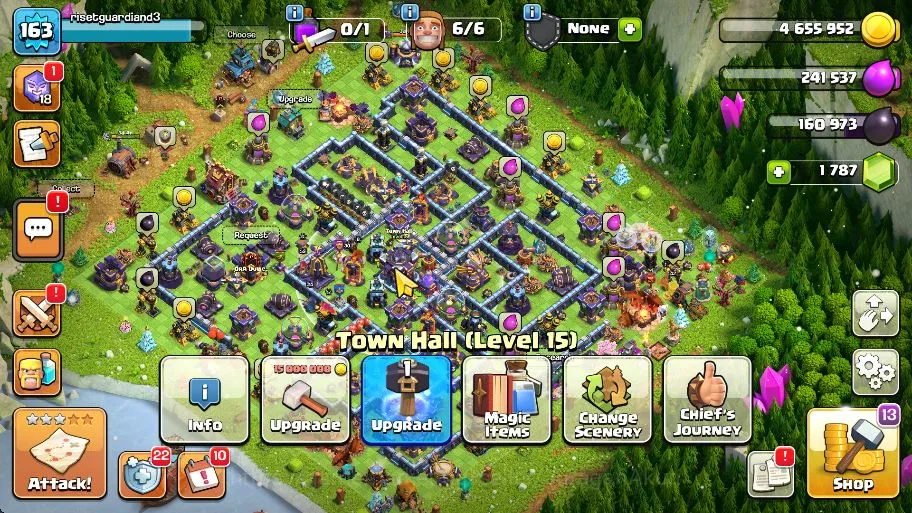 TH 15 - BH 9|Limited Skin|LV 163|HH 9|BK 42,AQ 59,GW 30,MP 29,RC 24|Gems 1787|CN ON|ProtectOFF|TAKE MAIL(COC1795) Clash of Clans Mid-Tier TH 15 - BH 9|Limited Skin|LV 163|HH 9|BK 42,AQ 59, image 1