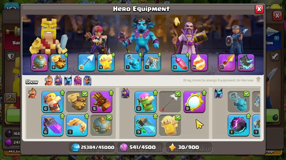 Clash of Clans Accounts Mid-Tier TH 15 - BH 9|Limited Skin|LV 163|HH 9|BK 42,AQ 59,GW 30,MP 29,RC 24|Gems 1787|CN 5