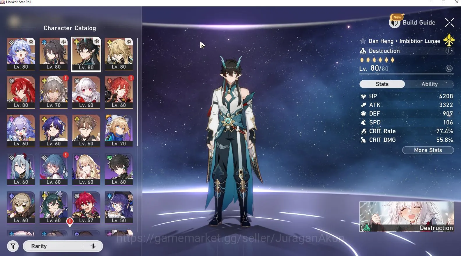 Honkai Star Rail Accounts Mid Game Asia [TL65] 6 Limited (Robin, Argenti, Ruan Mei, Loucha, Dan Heng IL and ETC) |Take 3