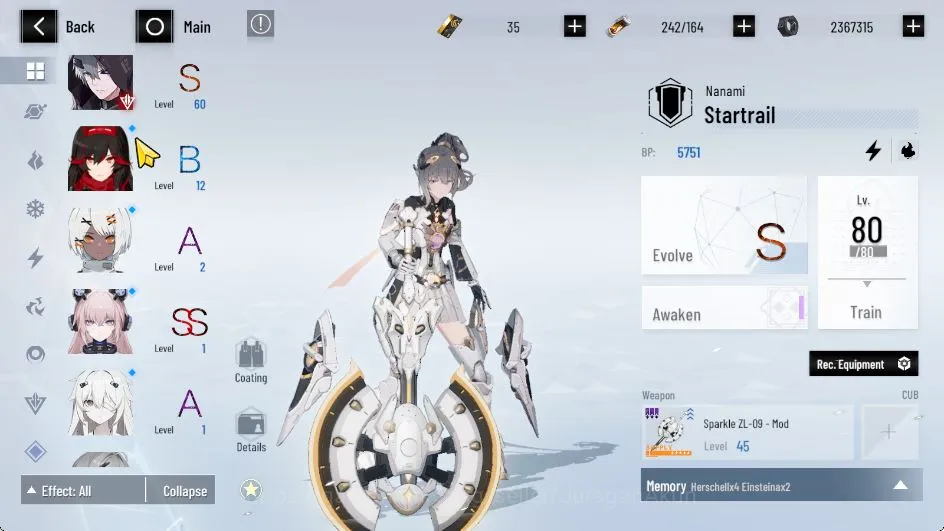 Punishing: Gray Raven Accounts Mid-Game ASIA | NanamiStartrail, LuciaCW+Sign, Ishmael, LivLumminance, SS TeddyDecryptor |1 4