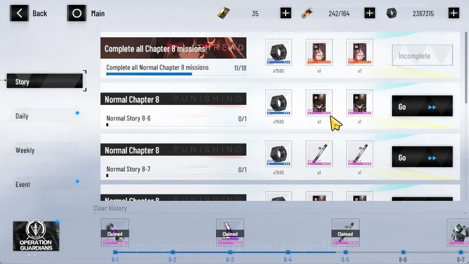 Punishing: Gray Raven Accounts Mid-Game ASIA | NanamiStartrail, LuciaCW+Sign, Ishmael, LivLumminance, SS TeddyDecryptor |1 5