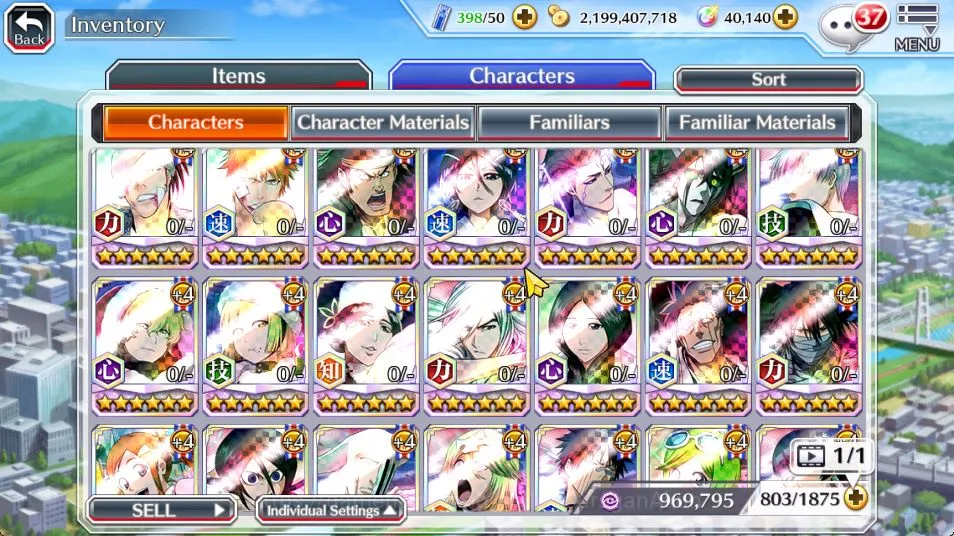 Bleach: Brave Souls Accounts Mid-Tier [GLOBAL]40K Orb|Rukia 10th Anniv,Creator Art(Renji,Ichigo),Ganju TYBW25,Aizen 4