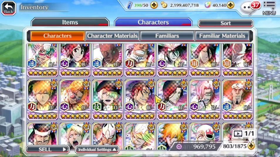 Bleach: Brave Souls Accounts Mid-Tier [GLOBAL]40K Orb|Rukia 10th Anniv,Creator Art(Renji,Ichigo),Ganju TYBW25,Aizen 7