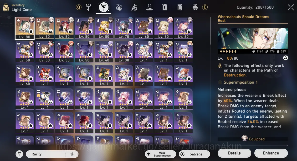 Honkai Star Rail Mid Game Asia|TL 64| 12 limited |Phainon,Firefly+Sign,Fei+S image 1