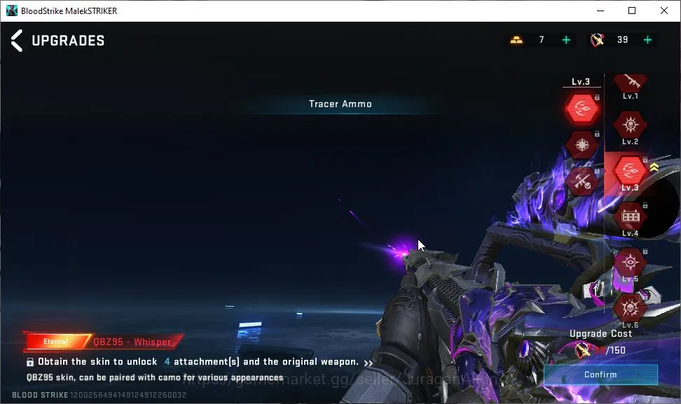Blood Strike Accounts Asia|Eternal QBZ-Whisper|Ultra LightBlade-Dark,UMP image 4