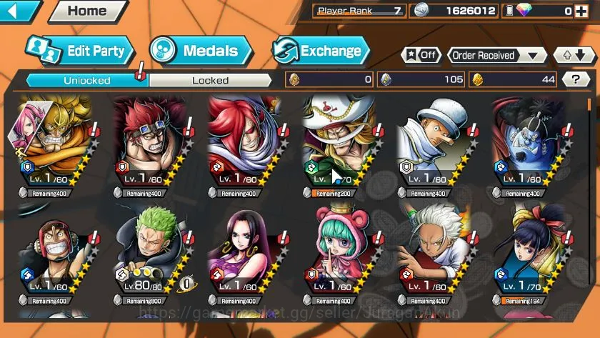 One Piece Bounty Rush Accounts Global|2 META EX|Five Elders Jaygarcia Saturn,Daim image 4