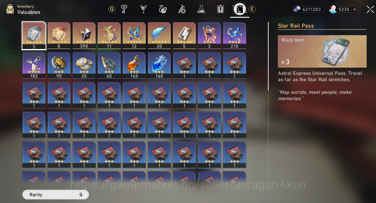 Honkai Star Rail Accounts Mid Game ASIA|TL 70|7 Limited|Phainon+Sign,Sunday+Sign,Saber+Sign,Archer+Sign,RuanMei,Seele 4