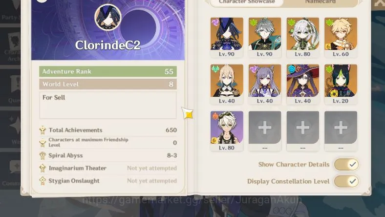Genshin Impact Mid Game ASIA|AR55|3 Limited + 3 [5Star's Weapon|[C2 Clorin image 1