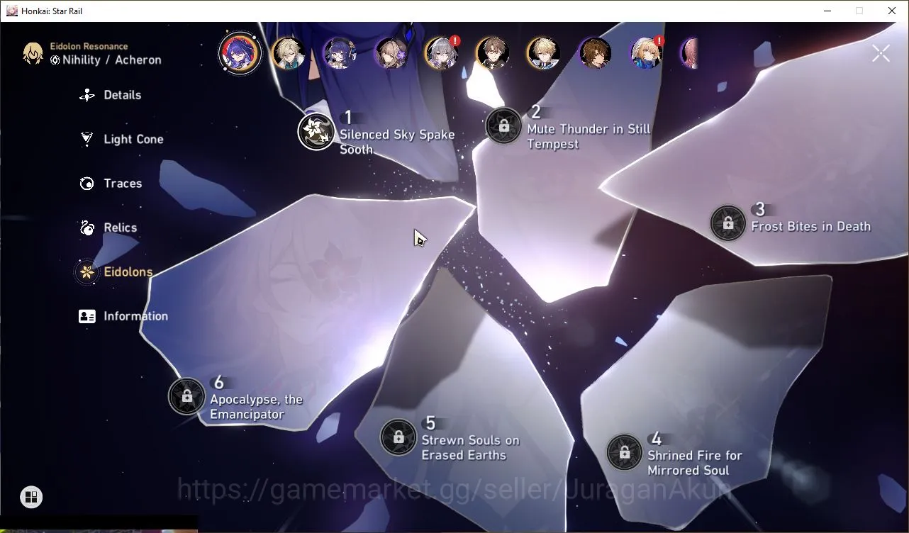 Honkai Star Rail Accounts Mid Game Asia [TL66] 5 Limited (AcheronE1+Sign,Aventurine,Lingsha,RuanMei,TheHerta,Bronya and ETC 6
