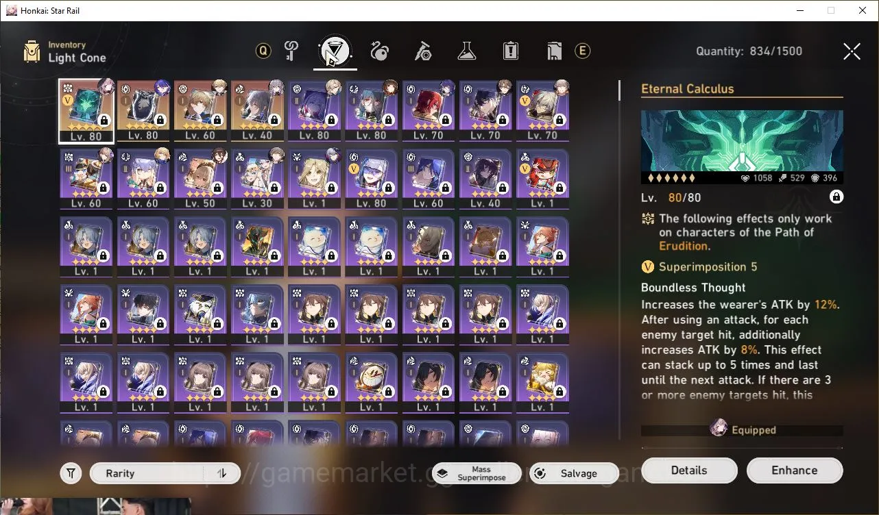 Honkai Star Rail Accounts Mid Game Asia [TL66] 5 Limited (AcheronE1+Sign,Aventurine,Lingsha,RuanMei,TheHerta,Bronya and ETC 7