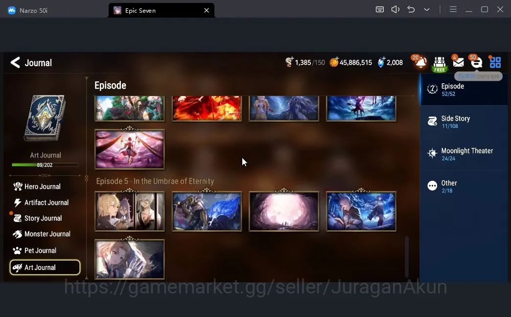 Epic Seven Accounts Mid-Tier Asia Unverif| 12ML (Har Setti, STenebria, SS Vivian, LHCermia, CLilias, etc) Holiday 9
