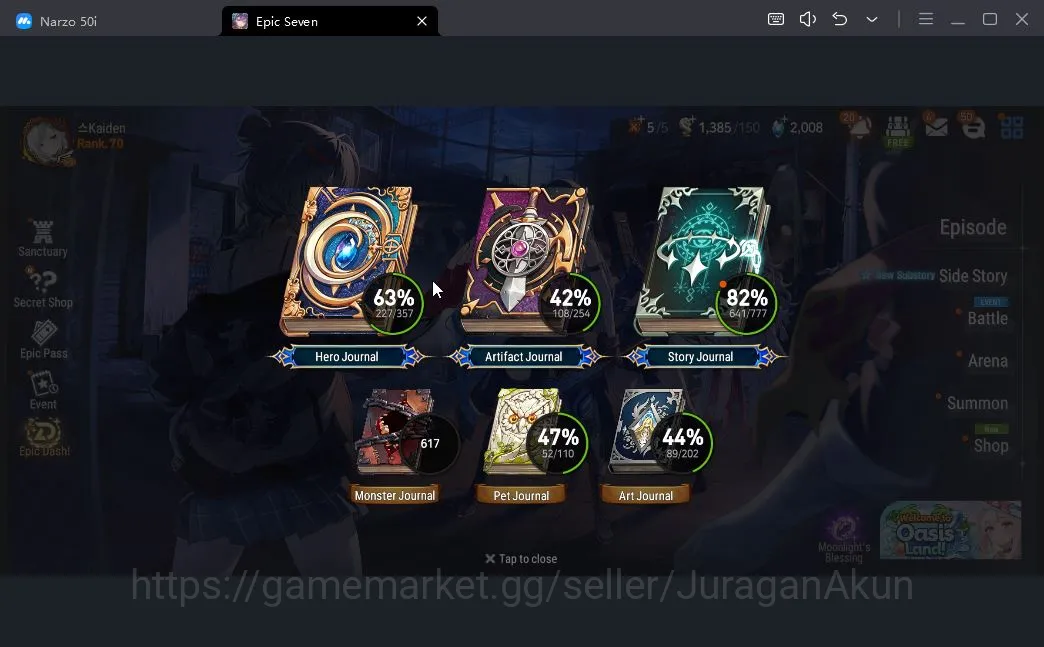 Epic Seven Accounts Mid-Tier Asia Unverif| 12ML (Har Setti, STenebria, SS Vivian, LHCermia, CLilias, etc) Holiday 6