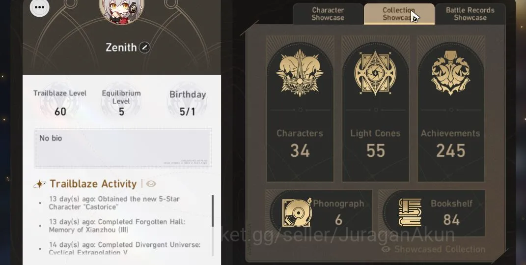 Honkai Star Rail Accounts ASIA|TL 60|8 Limited|[Acheron+Sign,Kafka,Castorice image 2
