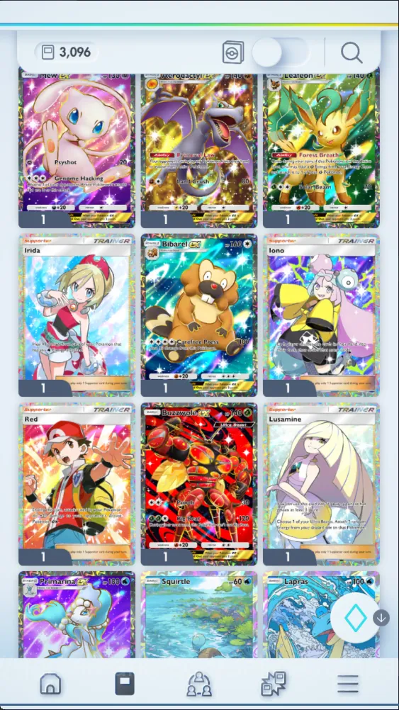 Pokémon TCG Pocket Accounts EN |3k+ Card| 80+ EX| 3 Crown(Solgaleo,Nihilego,Ee image 3