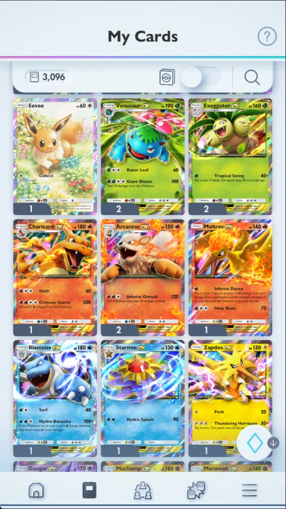 Pokémon TCG Pocket Accounts EN |3k+ Card| 80+ EX| 3 Crown(Solgaleo,Nihilego,Ee image 4