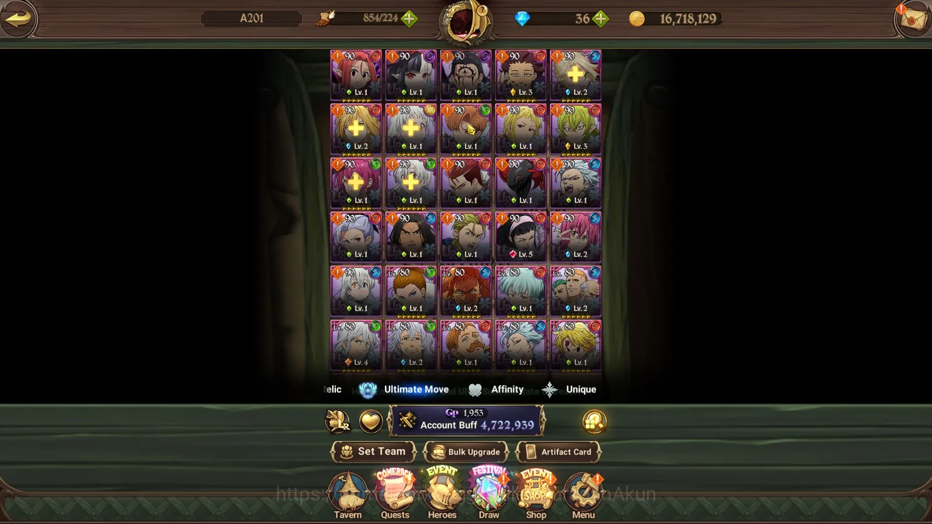 The Seven Deadly Sins: Grand Cross Accounts Midgame Asia|4,7M CC|1 LR+8 UR+Many