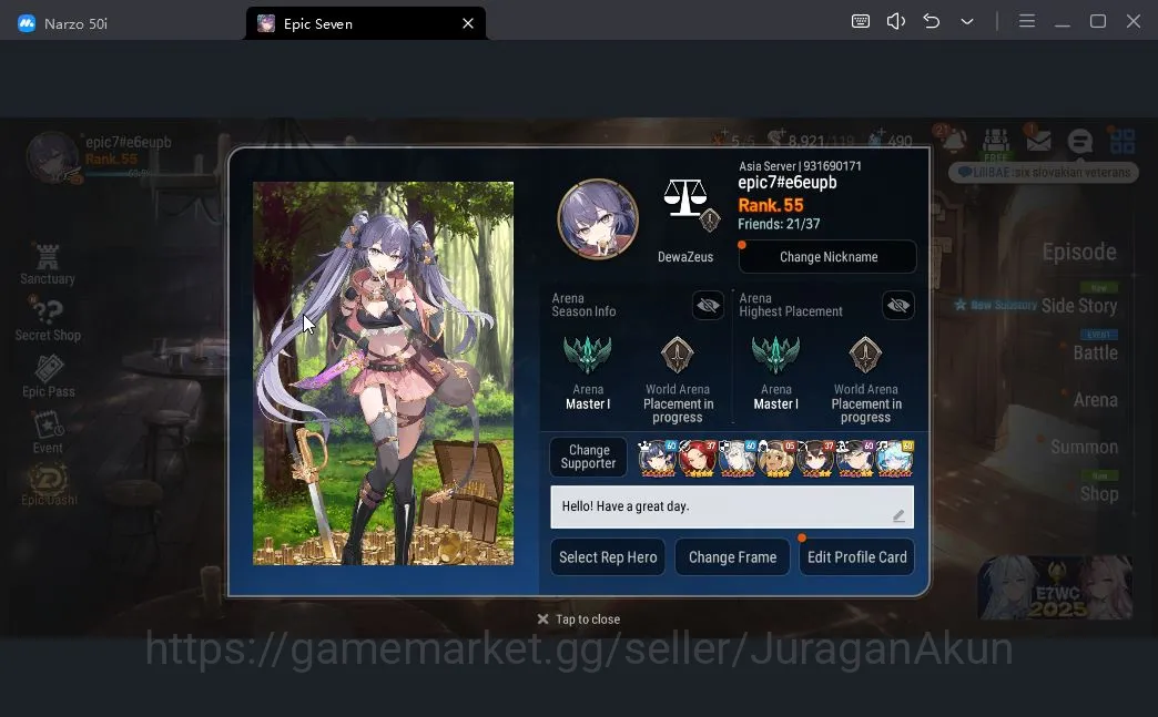 Epic Seven Mid-Tier Asia Unverif| 12ML (Har Setti, Abyssal Yufine, BHw image 1