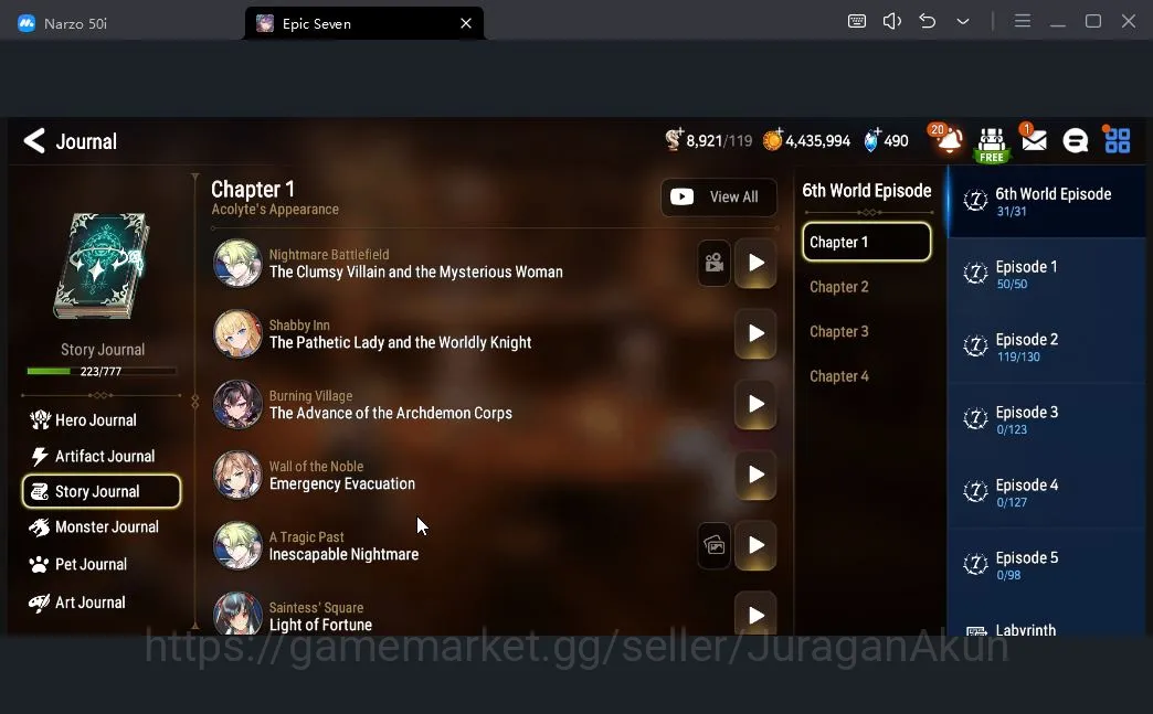 Epic Seven Accounts Mid-Tier Asia Unverif| 12ML (Har Setti, Abyssal Yufine, BHwayoung, Op Sigret, etc) Aram,Aramintha,etc 5