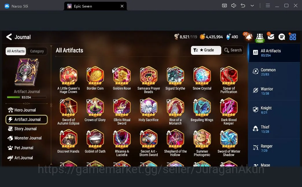 Epic Seven Accounts Mid-Tier Asia Unverif| 12ML (Har Setti, Abyssal Yufine, BHwayoung, Op Sigret, etc) Aram,Aramintha,etc 7