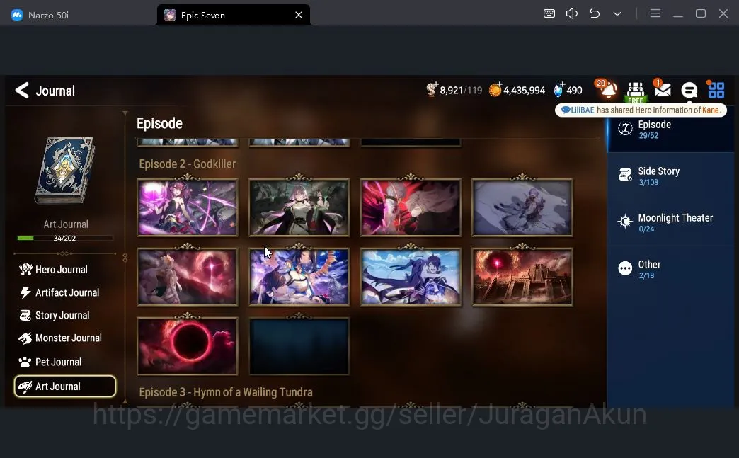 Epic Seven Accounts Mid-Tier Asia Unverif| 12ML (Har Setti, Abyssal Yufine, BHwayoung, Op Sigret, etc) Aram,Aramintha,etc 8
