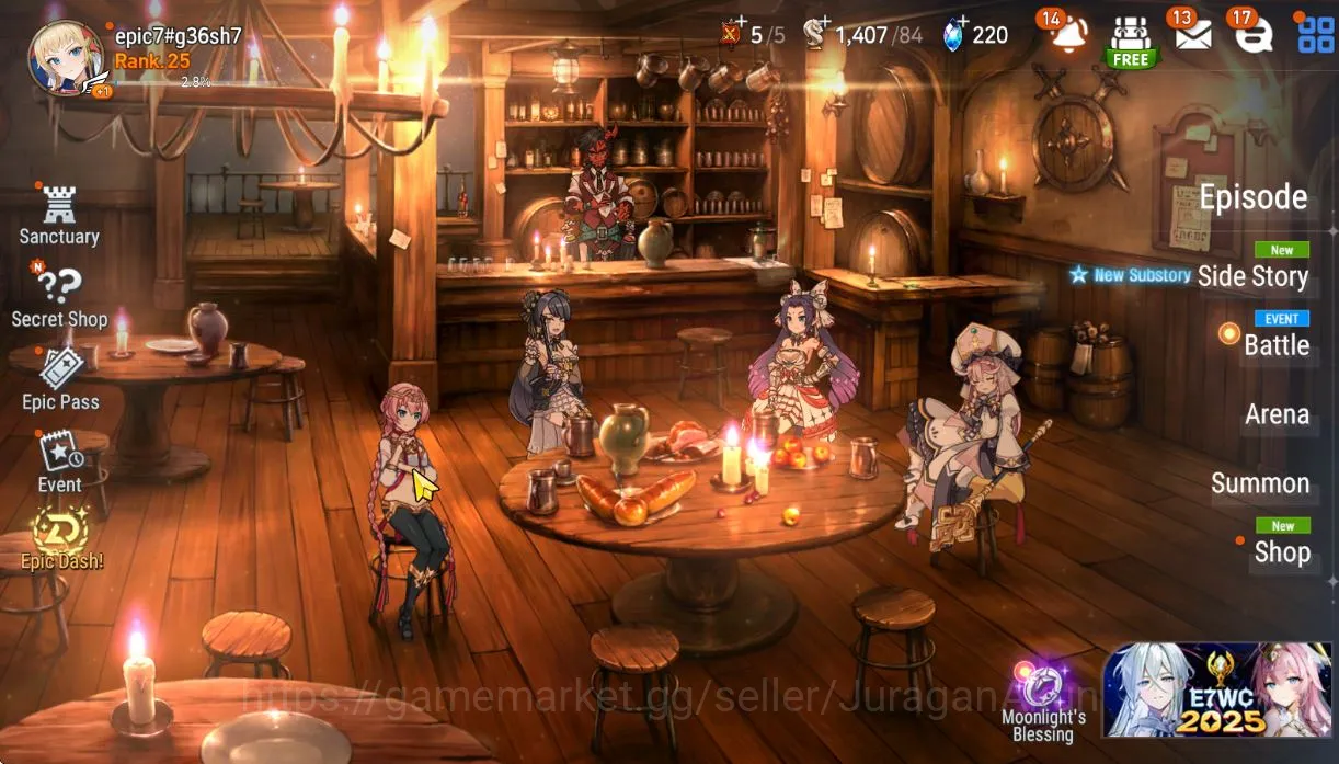 Global Unverif|Starter|1ML Elena,Tieria,Bellona,etc)Tenebria etc|PohOn|BlesOn|LogStove(ES1958) Epic Seven Starter Global Unverif|Starter|1ML Elena,Tieria,Bellona,et image 1