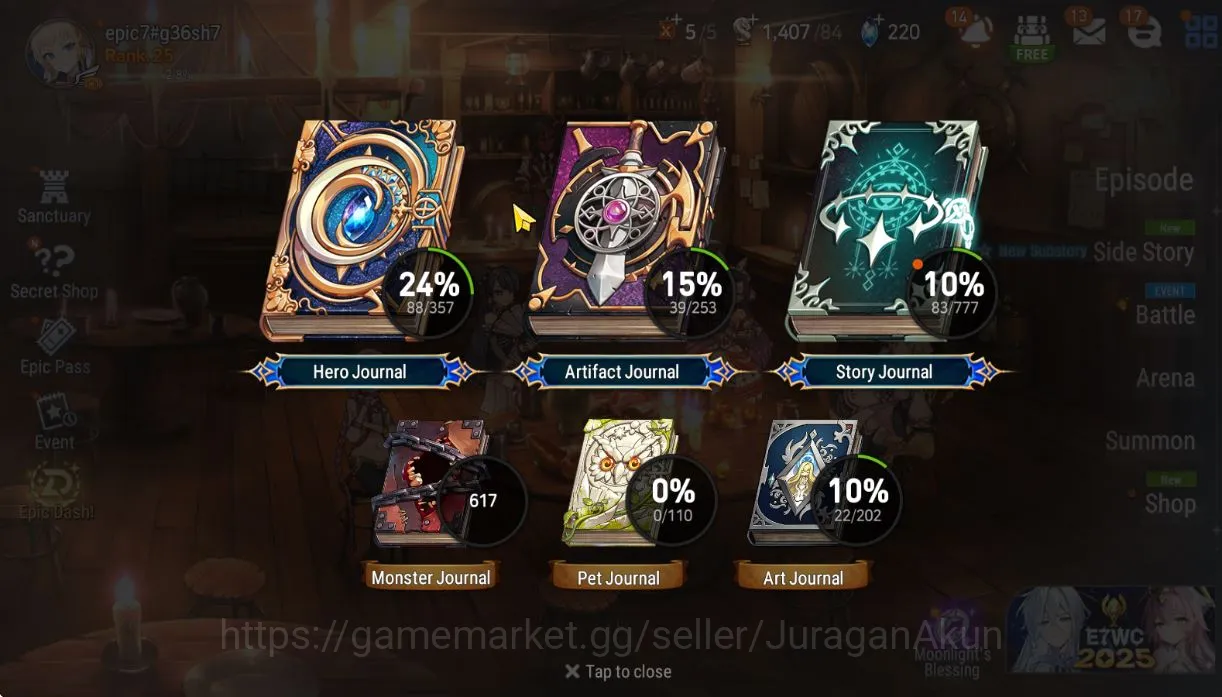 Epic Seven Accounts Starter Global Unverif|Starter|1ML Elena,Tieria,Bellona,etc)Tenebria etc|PohOn|BlesOn|LogStove(ES1958) 3