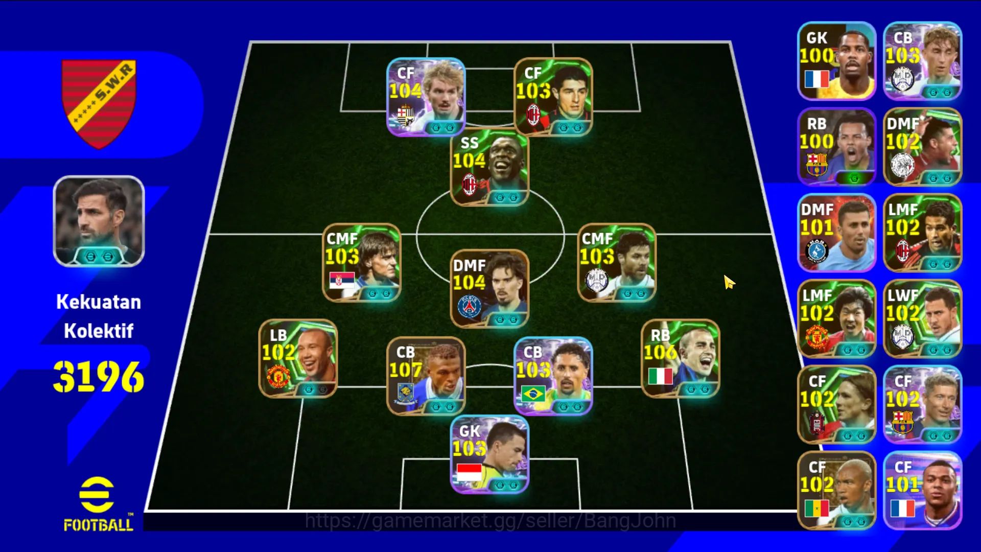 Power 3196 | Nick Woltemade Shotime | Daniele Massaro Epic db | Clarence Seedorf Epic db | EFB400B eFootball Others Power 3196 | Nick Woltemade Shotime | Daniele Mass image 1